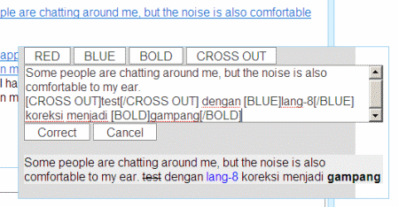 Mengoreksi orang lain di Lang-8 Mengoreksi orang lain di Lang-8