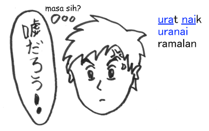 Nemonik \"uranai\" ke \"ramalan\" - uratnya naik mendengar ramalan buruk