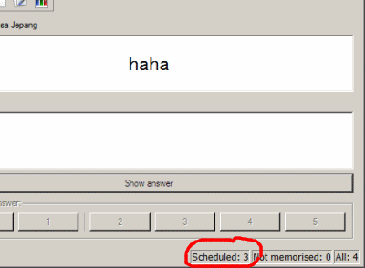 Jumlah kartu yang terjadwal